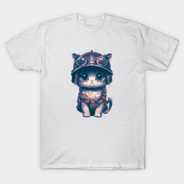 Funny soldier cat T-Shirt by TomFrontierArt